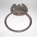 "ABC Products" - Heavy Cast Iron - Horseshoe Towel Ring - Good For Home  Log Cabins  Cottages  Stock Barn  And More - (Dark Bronze Finish - Dark Bronze Finish - Accented With Horse Head Inside) - B01HPGQ578